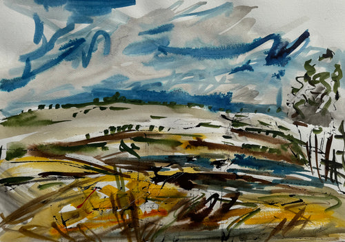 Winter storm - Landscape painting