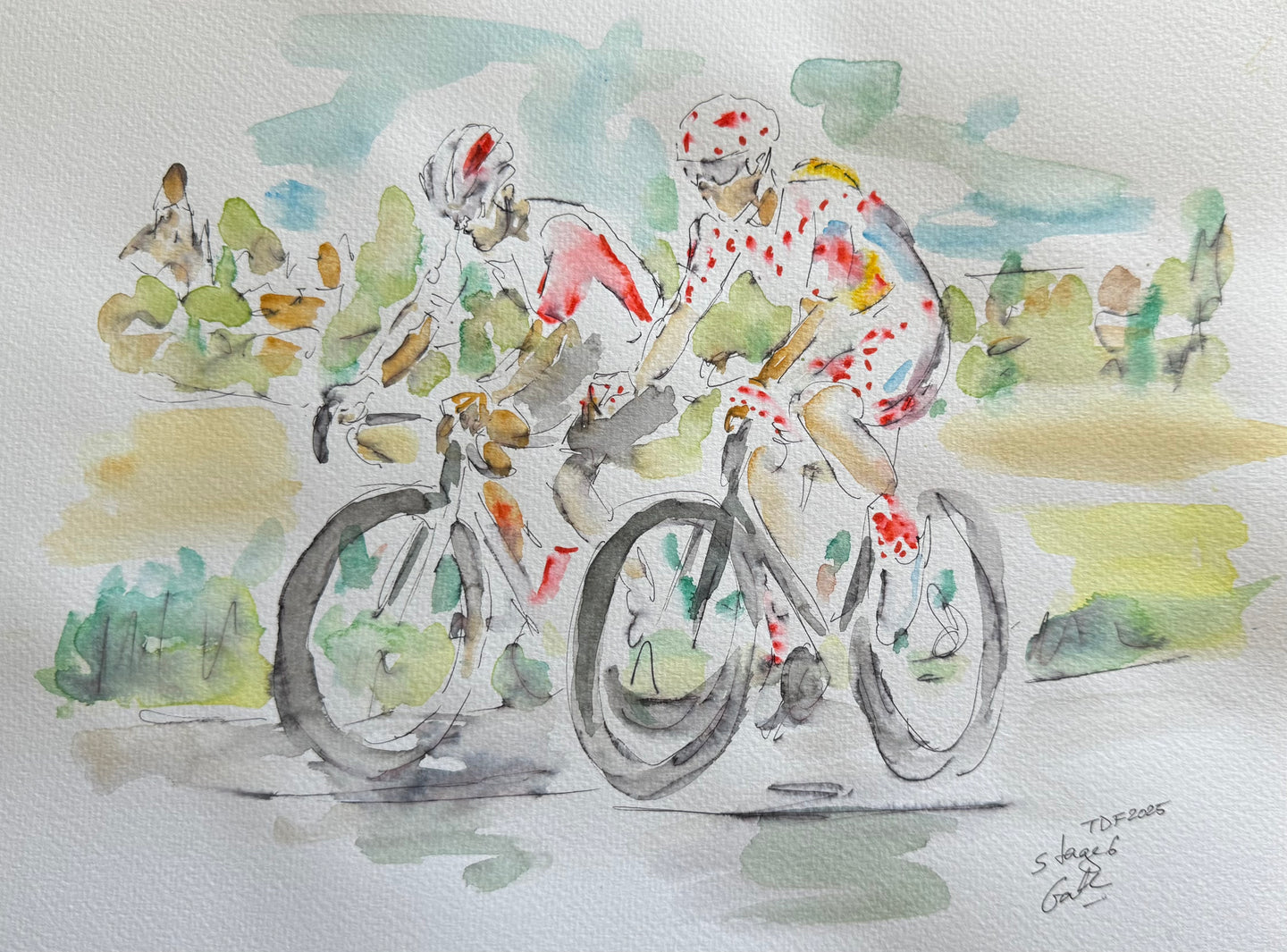 King of the mountains on a flat stage