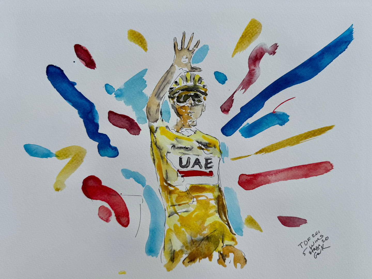 Five wins - Tour de France art