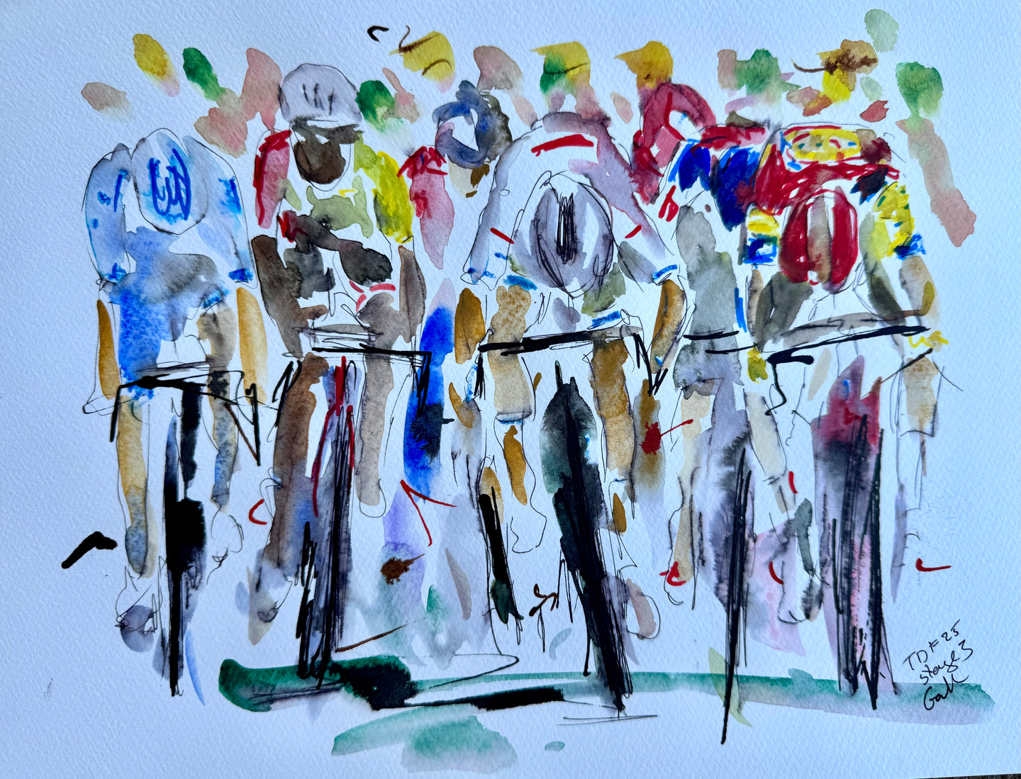A Dramatic Bunch Sprint in a Photo Finish