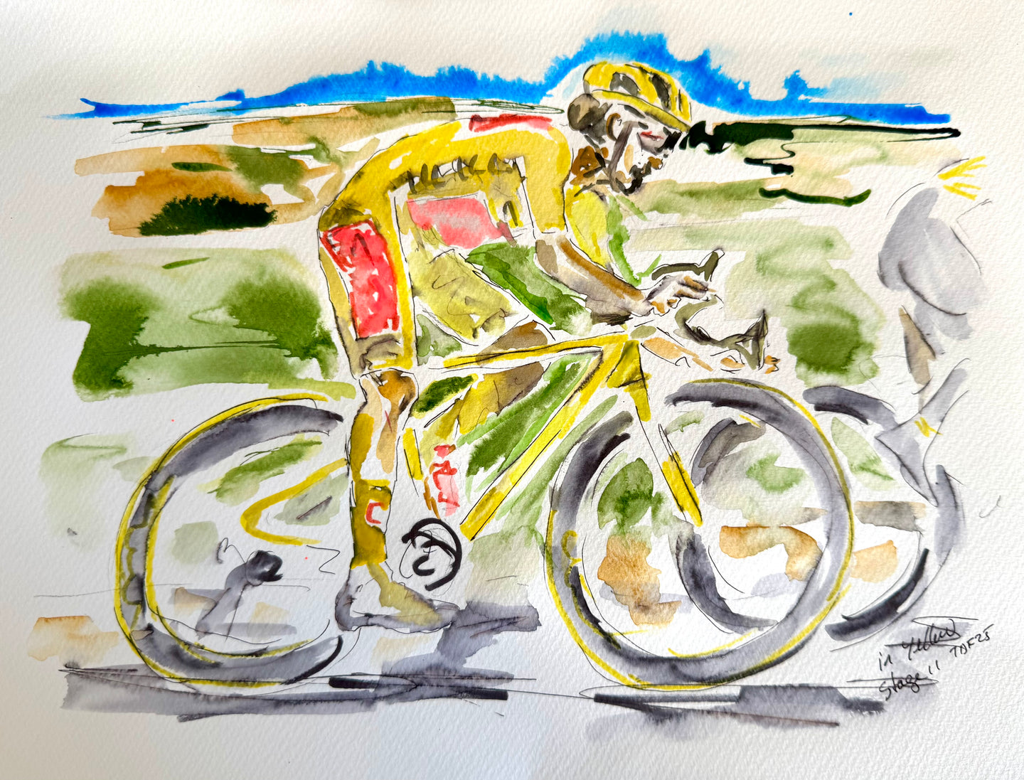 Ben in Yellow tdf25 stage 11 -