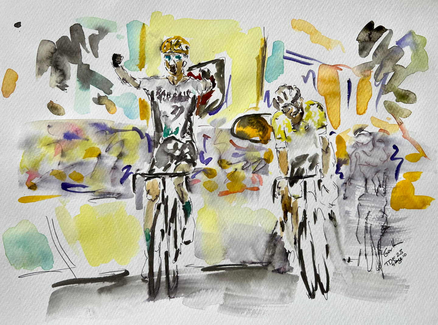 Tour de France stage 10 - Cycling painting