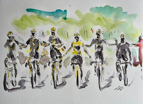 Team work- Cycling painting