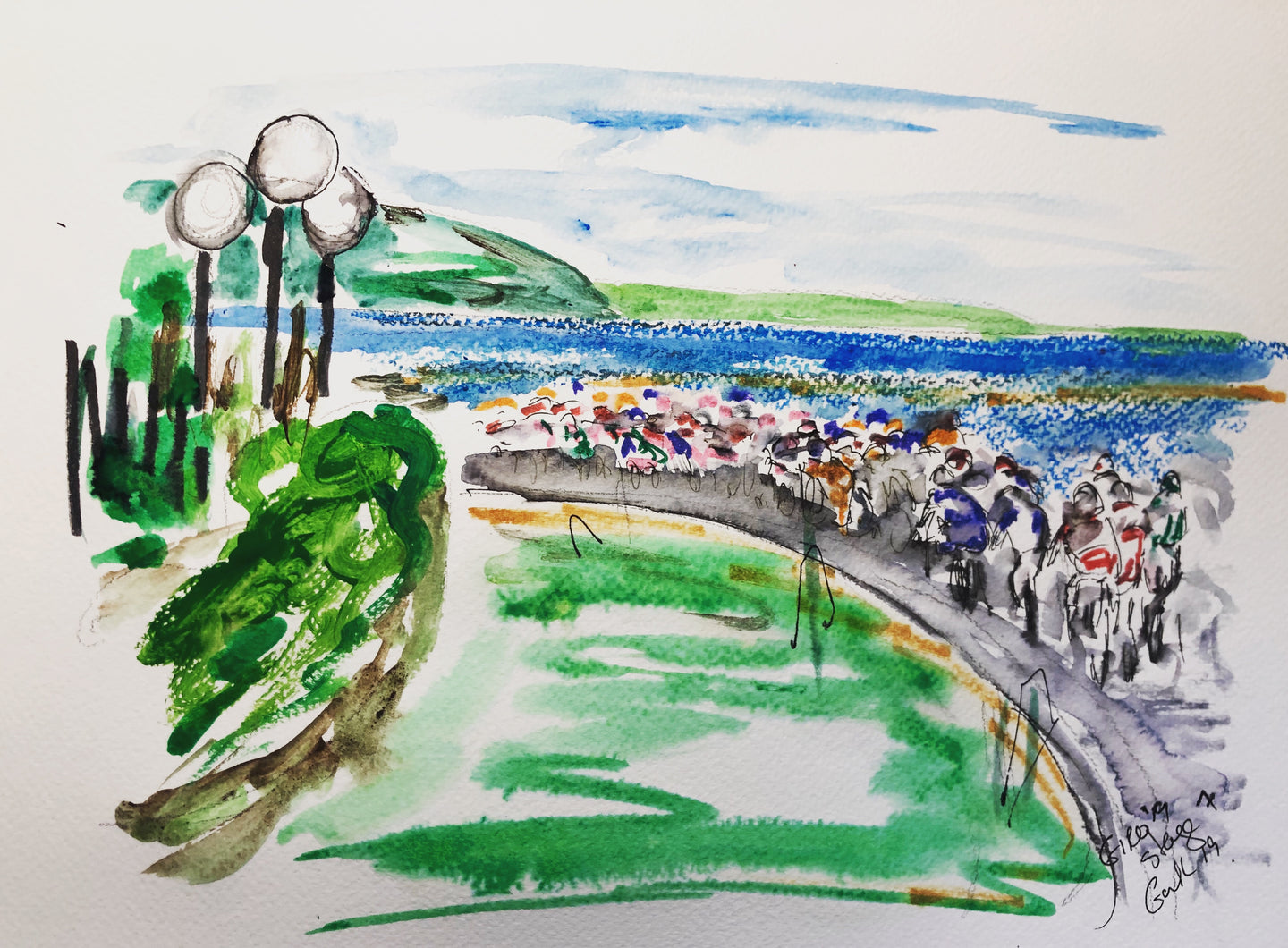 Sun, Sea and Cycling - Cycling Painting