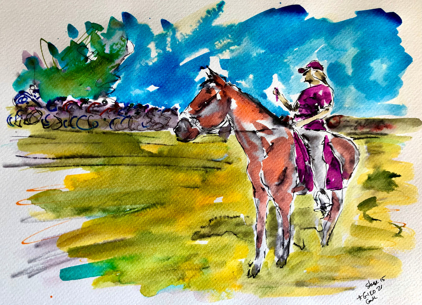 Giro d'Italia Stage 15- cycling painting