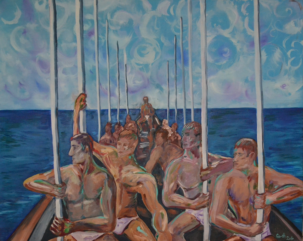 Warriors - Figurative Male Painting