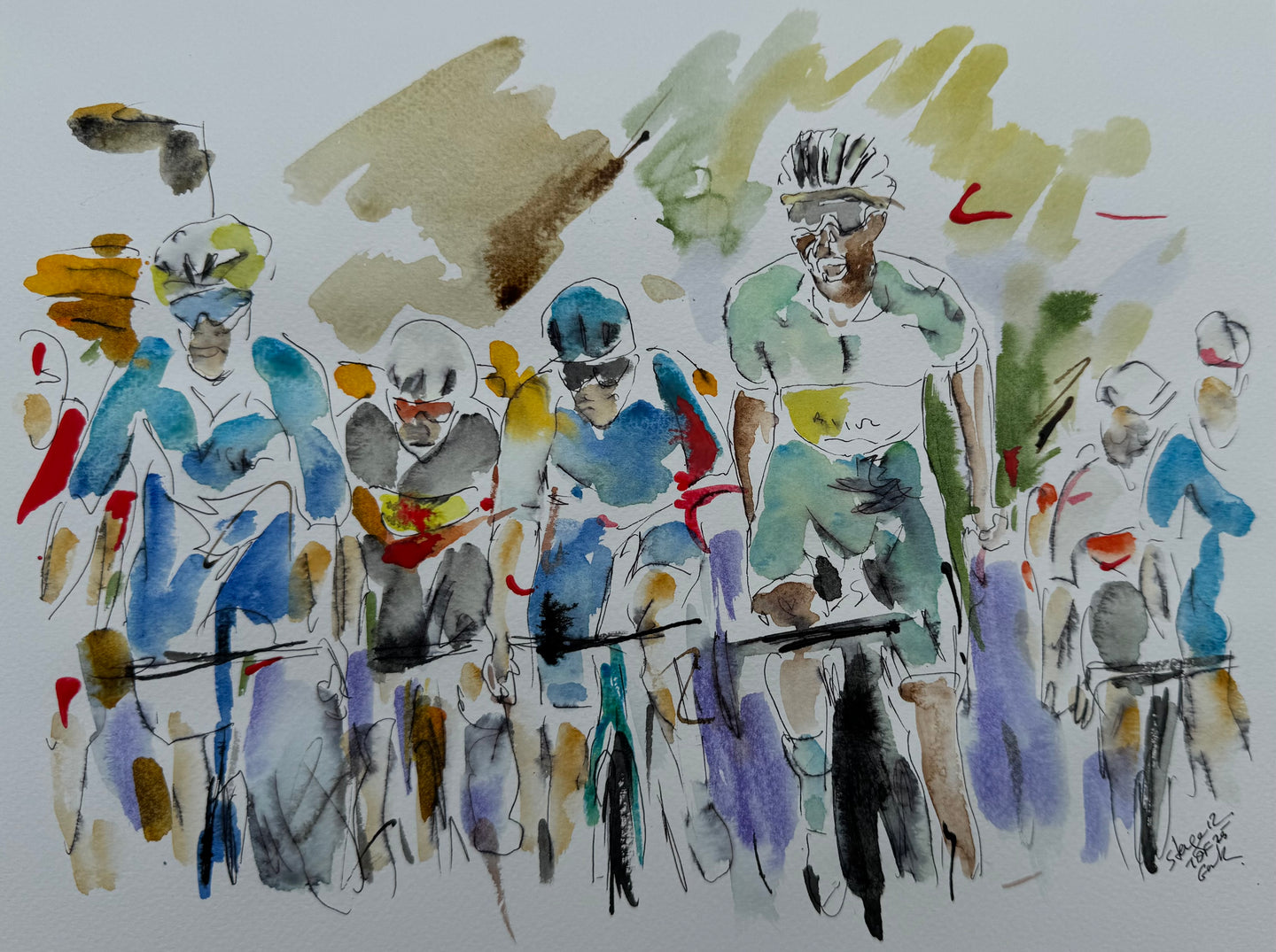 Bini Bini Bini - Tour de France Painting