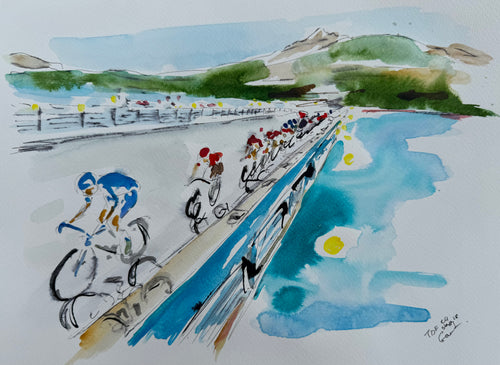 Over the water - Tour de France painting