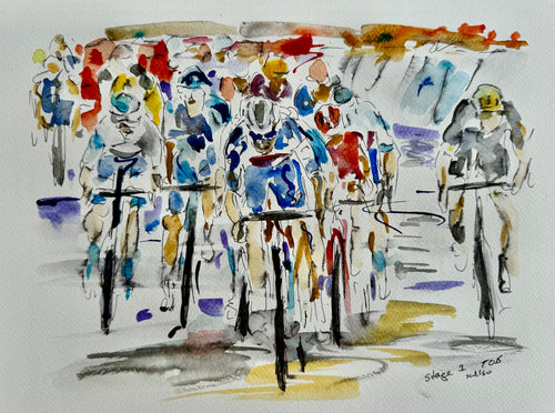 Tour of Britain 2024 stage 1 Allez Paul Magnier - cycling art