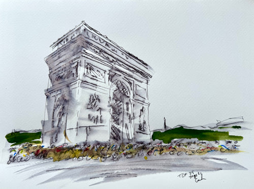 Passing the Arc de Triomphe - Satge 21 TDF 25