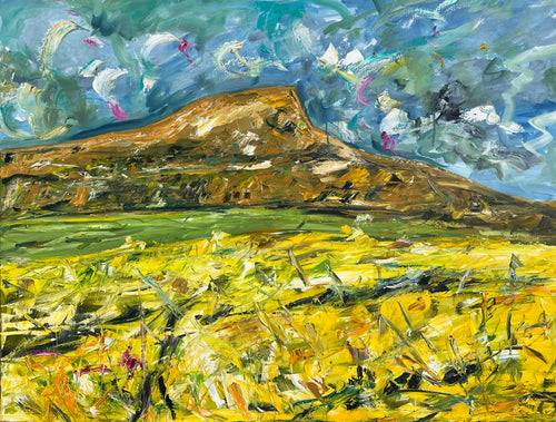 Radiant Majesty ..Roseberry Topping in Spring -Landscape Painting