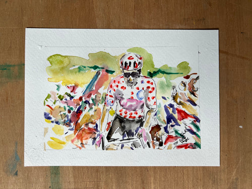 KOM cycling painting