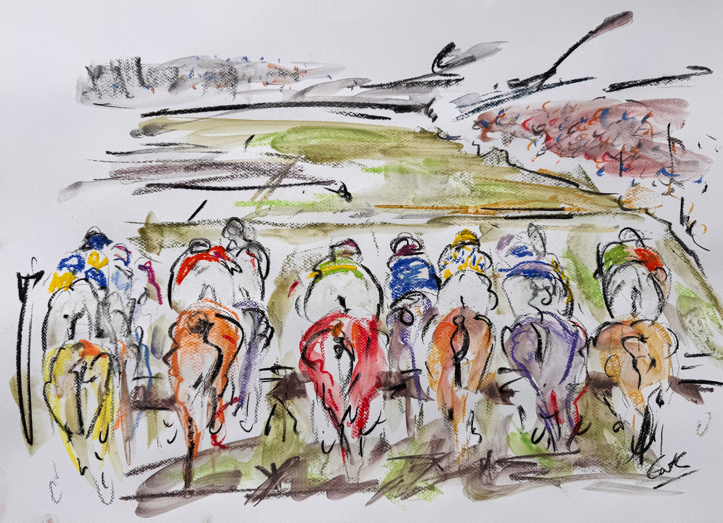 Cheltenham  Charge- horse racing painting