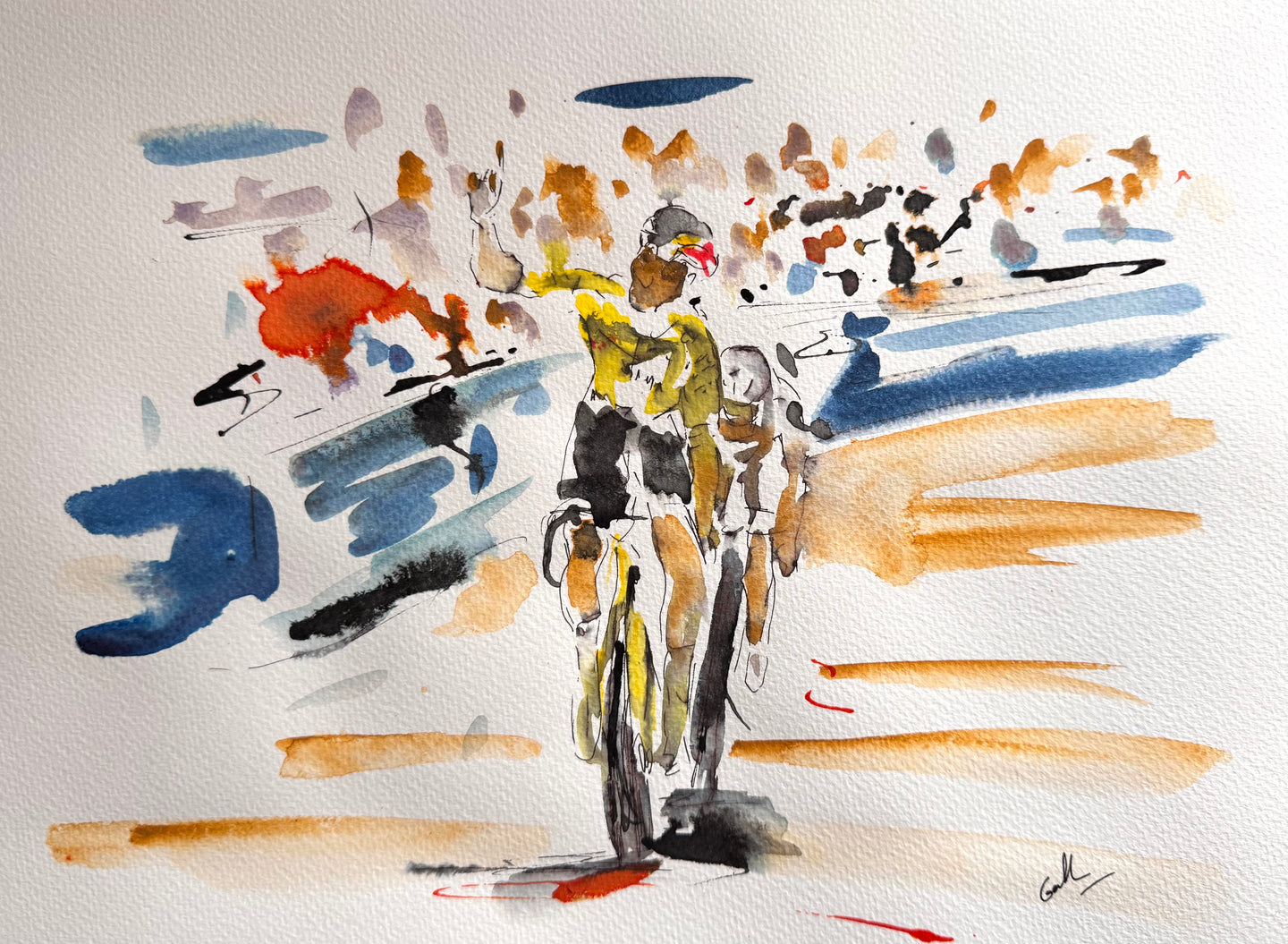 The Final Sprint of the Paris Roubaix 2026 - cycling art