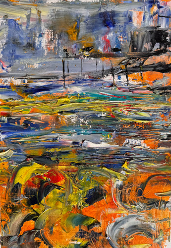 Saltburn in vivid colour- Landscape painting