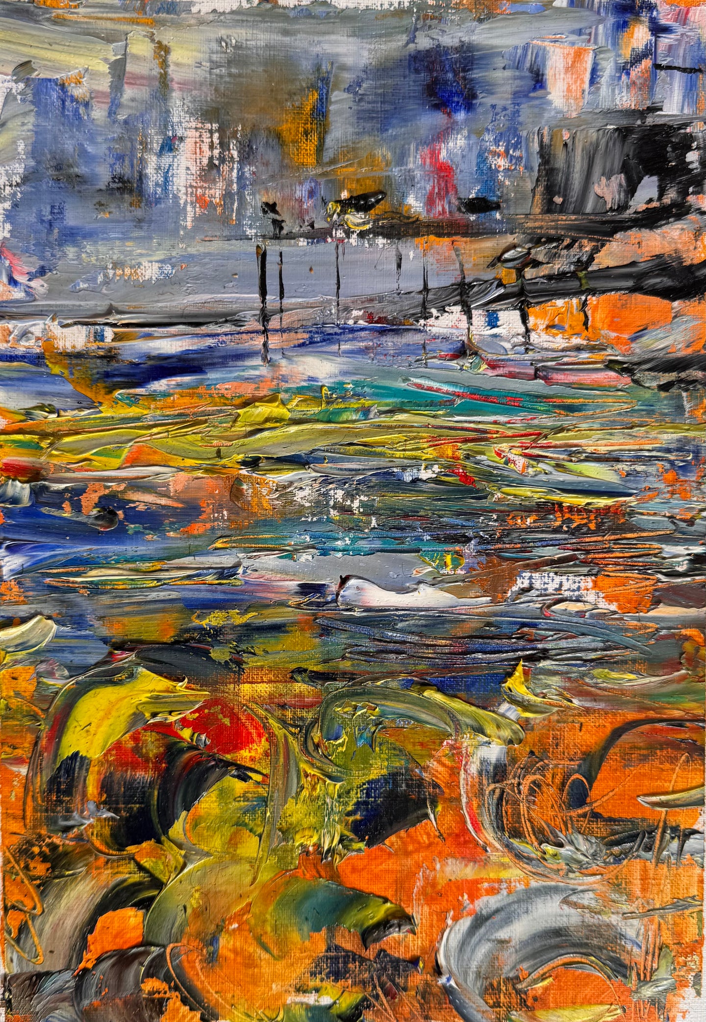 Saltburn in vivid colour- Landscape painting