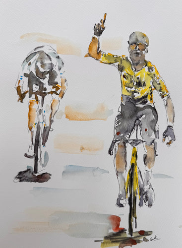 Spectacular win for Wout win the Paris Roubaix -Cycling painting