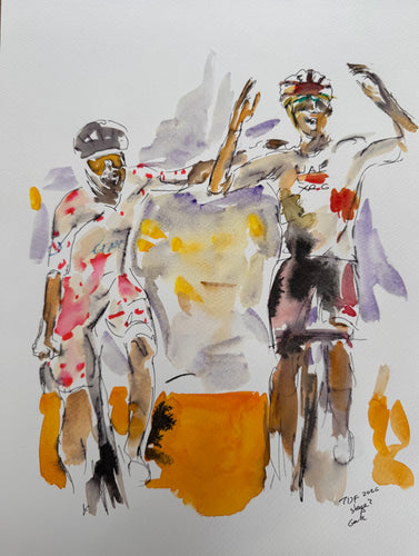 Celebration with del Toro and Pagacar - TDF 2026 stage 2