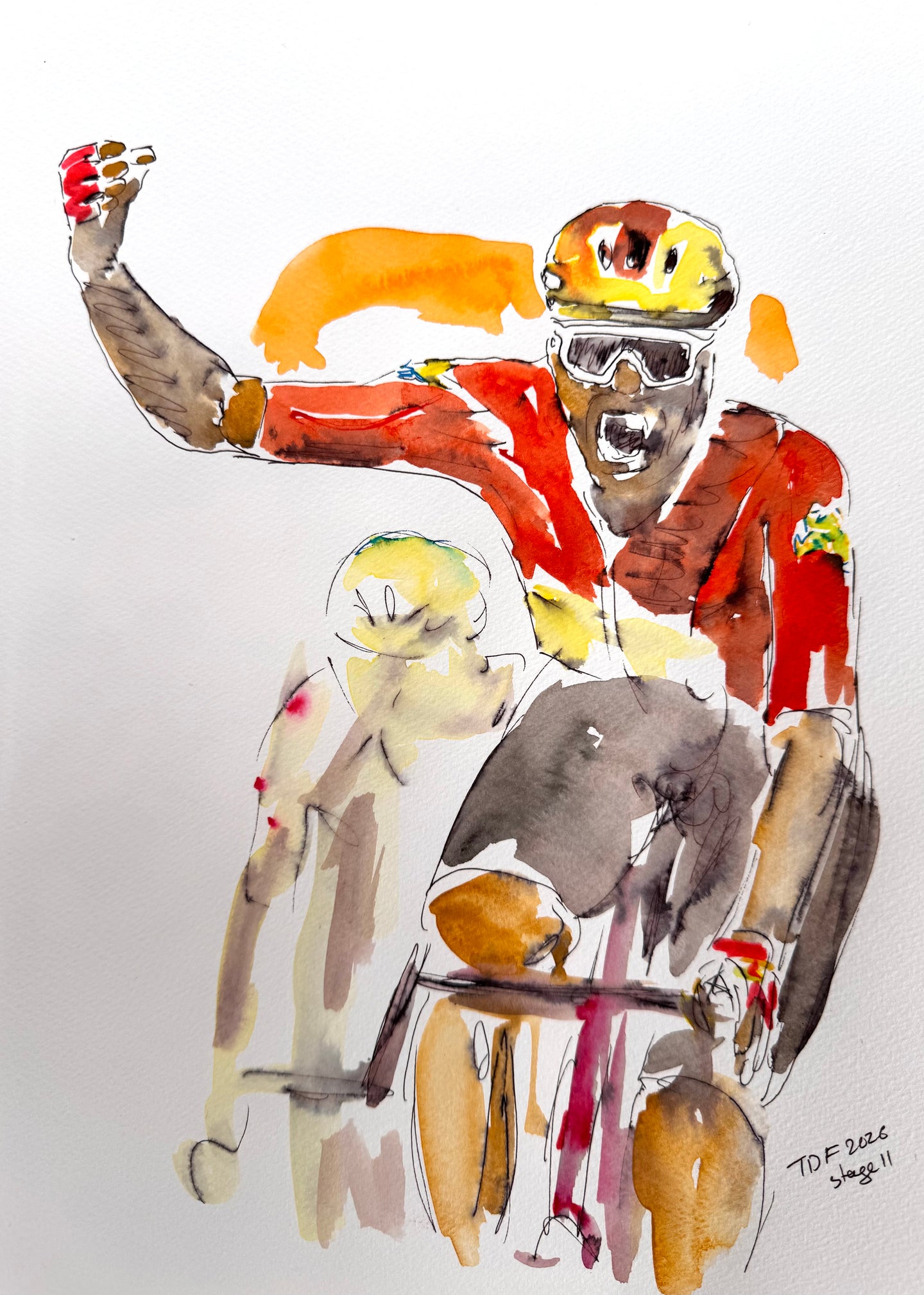 Søren Wærenskjold (Uno-X Mobility) wins sprint on stage 11 TDF 2026