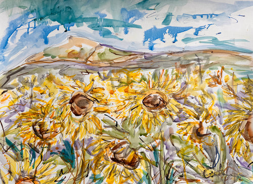 Sunflowers under Rosemary Topping