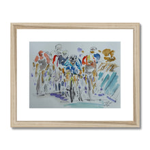 Mark Cavendish races over the line TDF 2024 35 stage win  Framed & Mounted Print