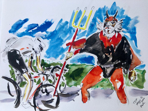Didi the Deveil - cycling painting