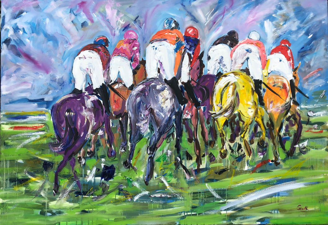 Great Turn of Foot - Horse Racing Painting