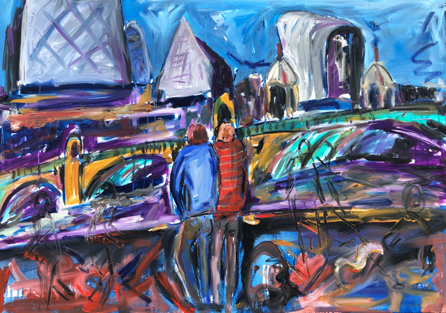 Remembering London - London Cityscape Painting