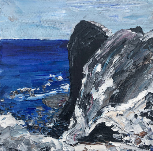 Rock formation at Lythe - Seascape Painting