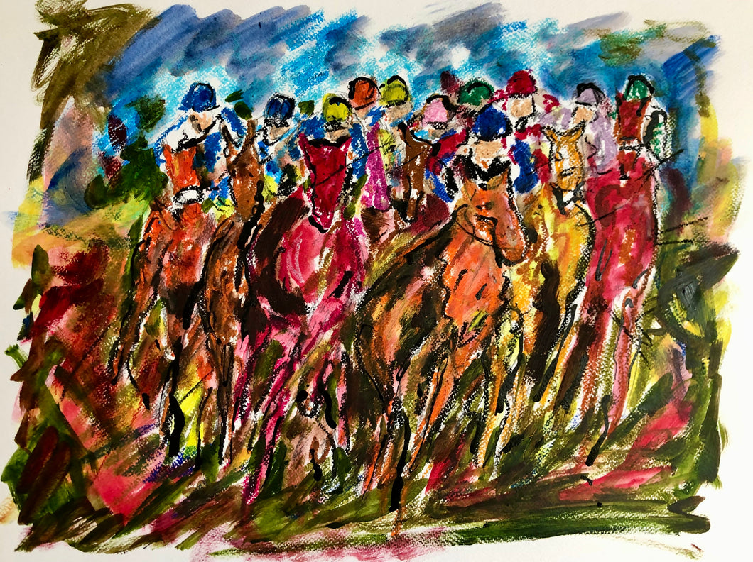 The Full Gallop - Horse Racing Painting