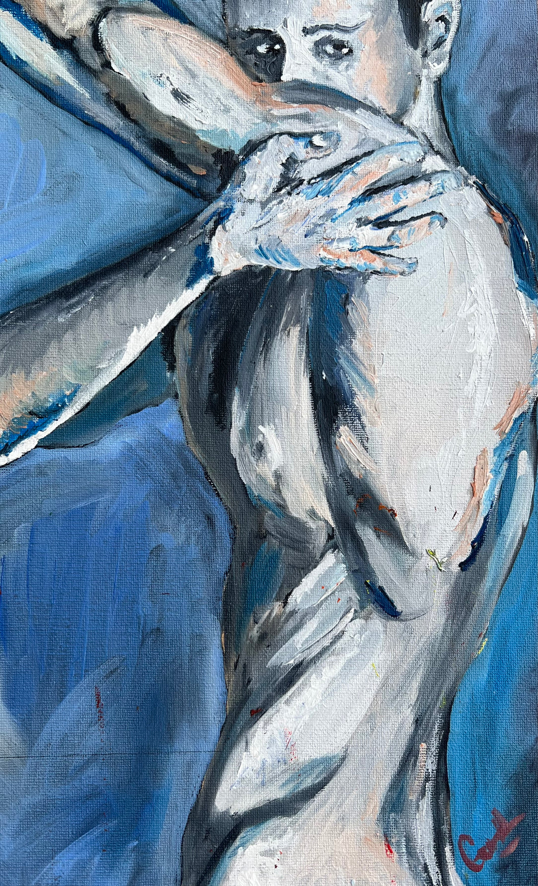 Blue Boy - Male Figure Painting