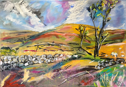 The sounds of silence. Alone on the Moors - Landscape painting