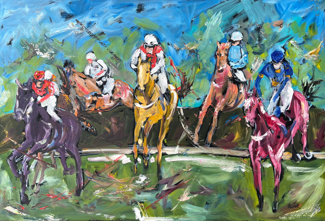 Point to Point - Horse Racing Painting