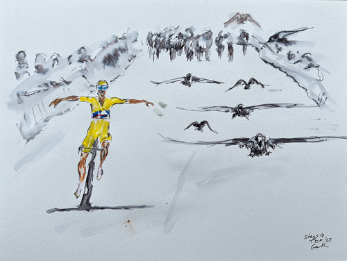 Flying like an eagle -Stage 4 Tour de France - Cycling painting