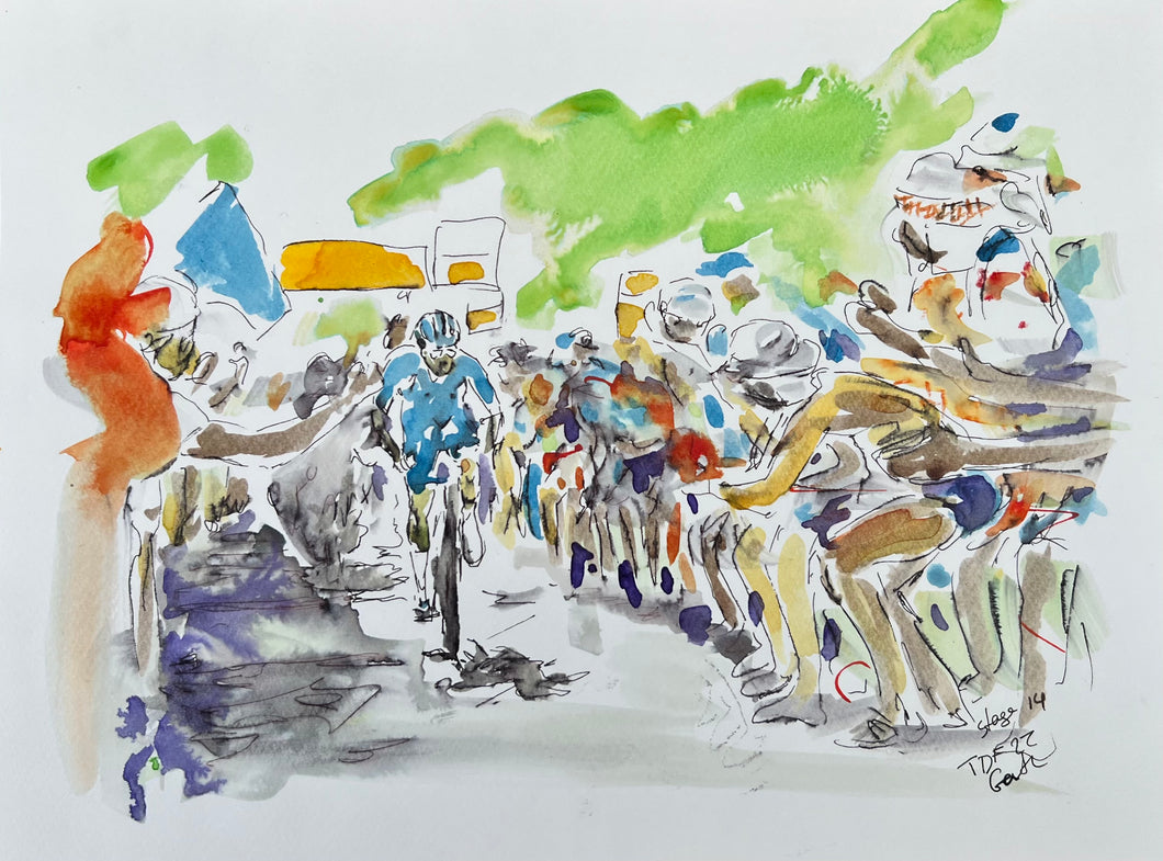 Tour de France 2022 stage 14 - Cycling painting