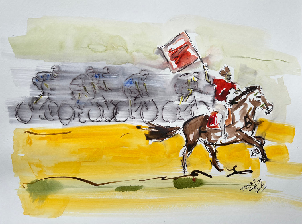 Tour de France stage 19 Gallop - Cycling painting