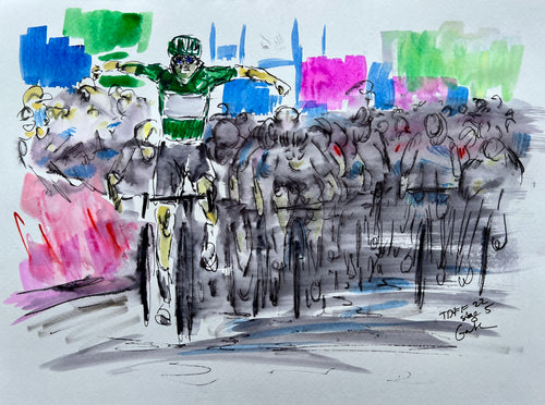 Tour de France Femmes stage 5 sprint- Cycling painting