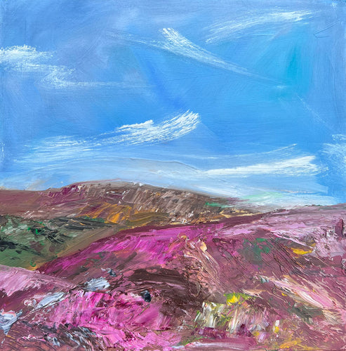 Pink Heaven up in the Hills- Landscape Painting