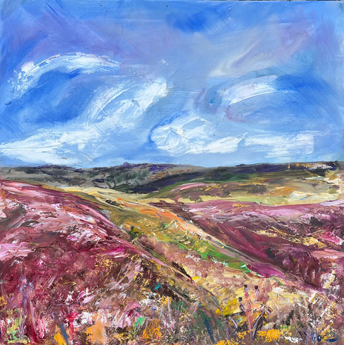 Heather Season on the North York Moors - Landscape painting