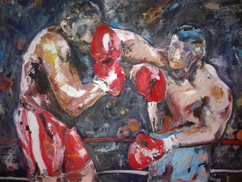 boxing painting - Garth Bayley Art