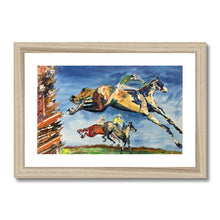 Over the Hedge - Grand National - Horse Racing Framed & Mounted Print