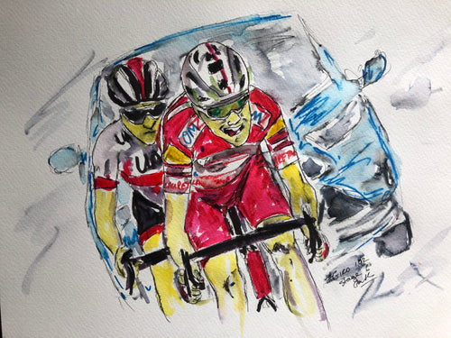 The Italian Job, Stage 6 of the Giro - Cycling Painting