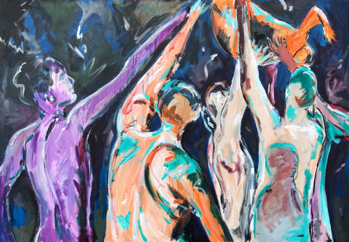 dancers oil painting
