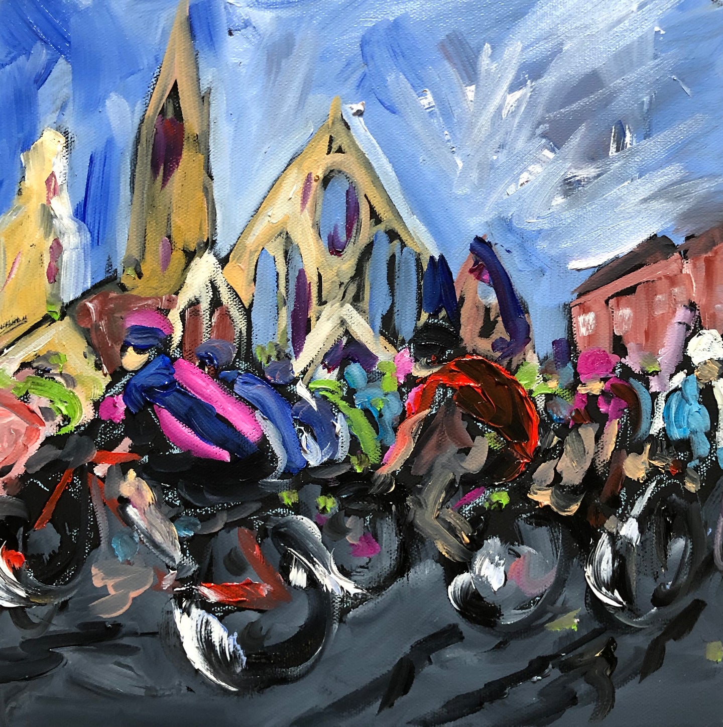 Cycling Painting - Garth Bayley