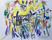 Newcastle sprint to Victory - Cycling Painting