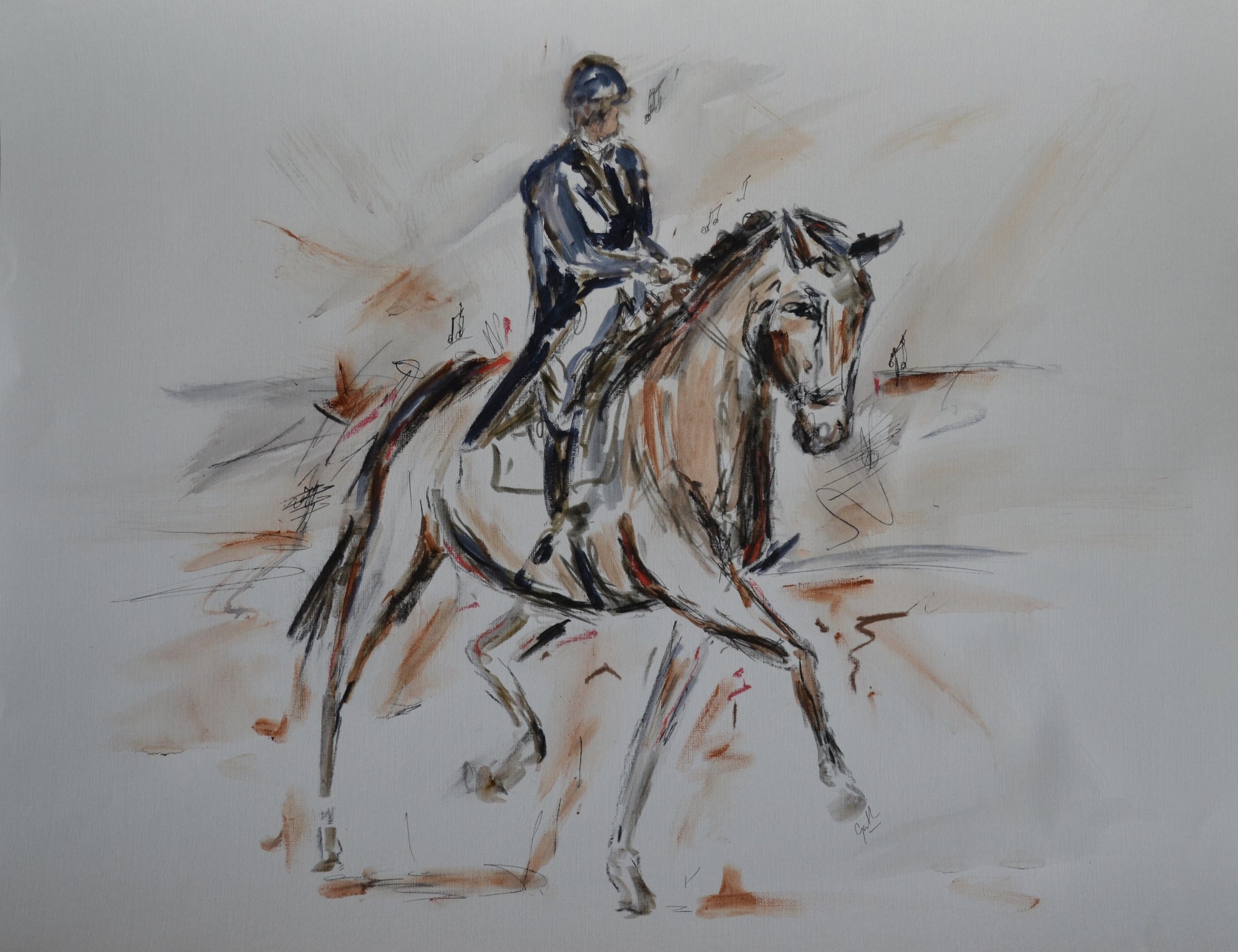 Dance Together - Dressage Horse Painting – Garth Bayley Art