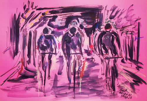 Giro d'Italia Stage 16 - cycling painting