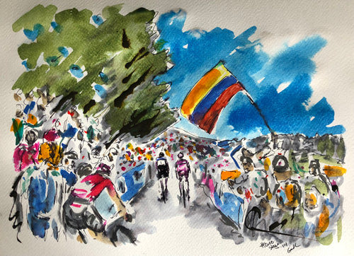 Giro d'Italia Stage  14- cycling painting